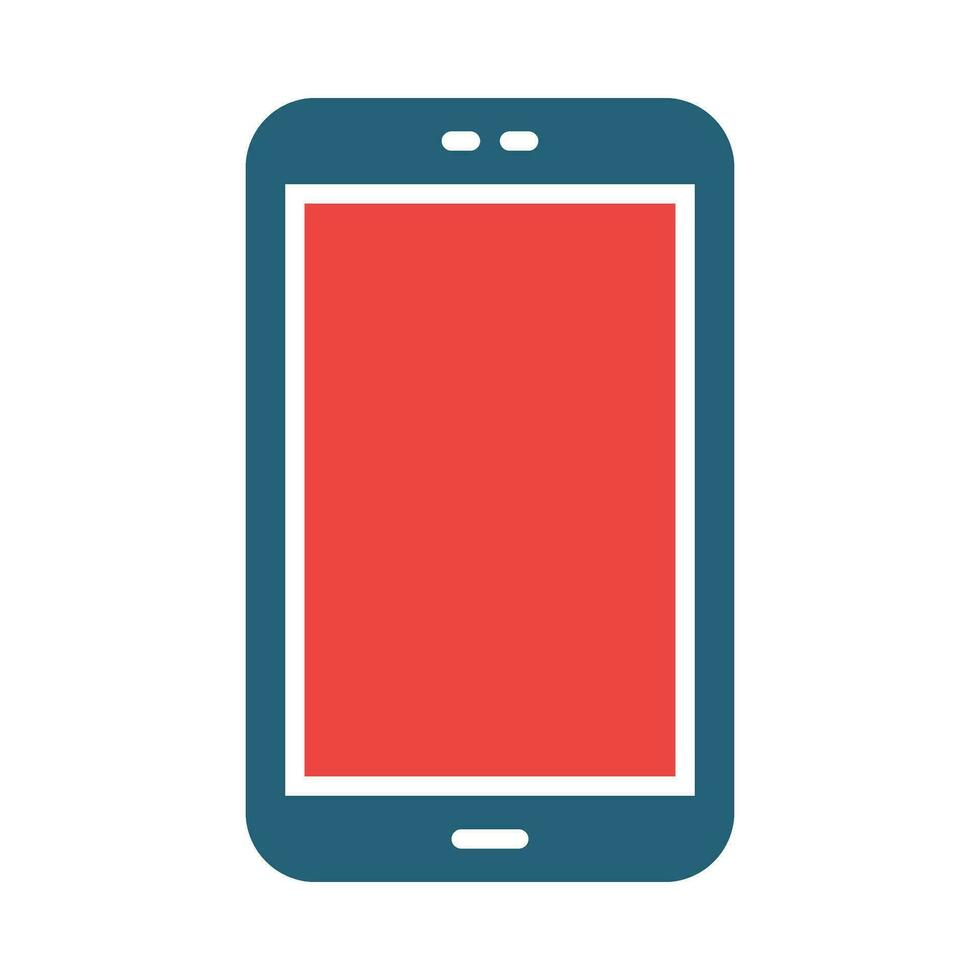 Smartphone Glyph Two Color Icon Design vector