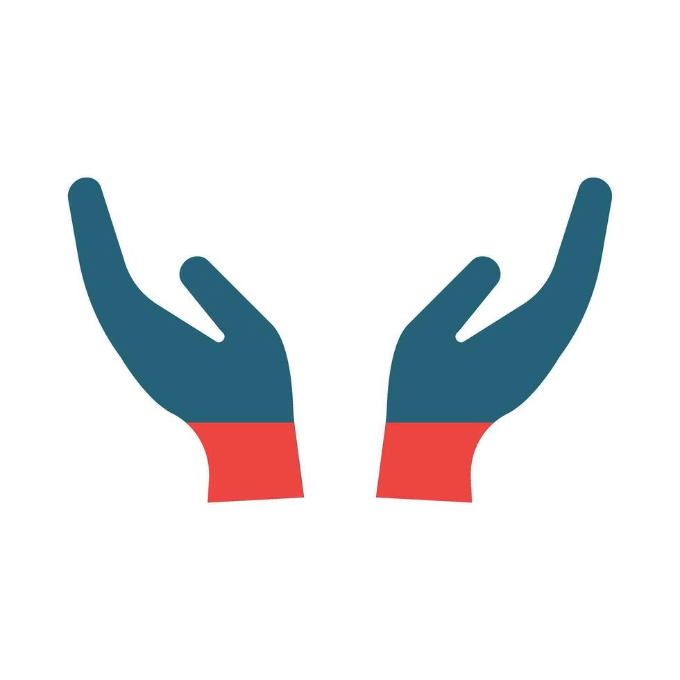 Hand Gesture Glyph Two Color Icon Design vector