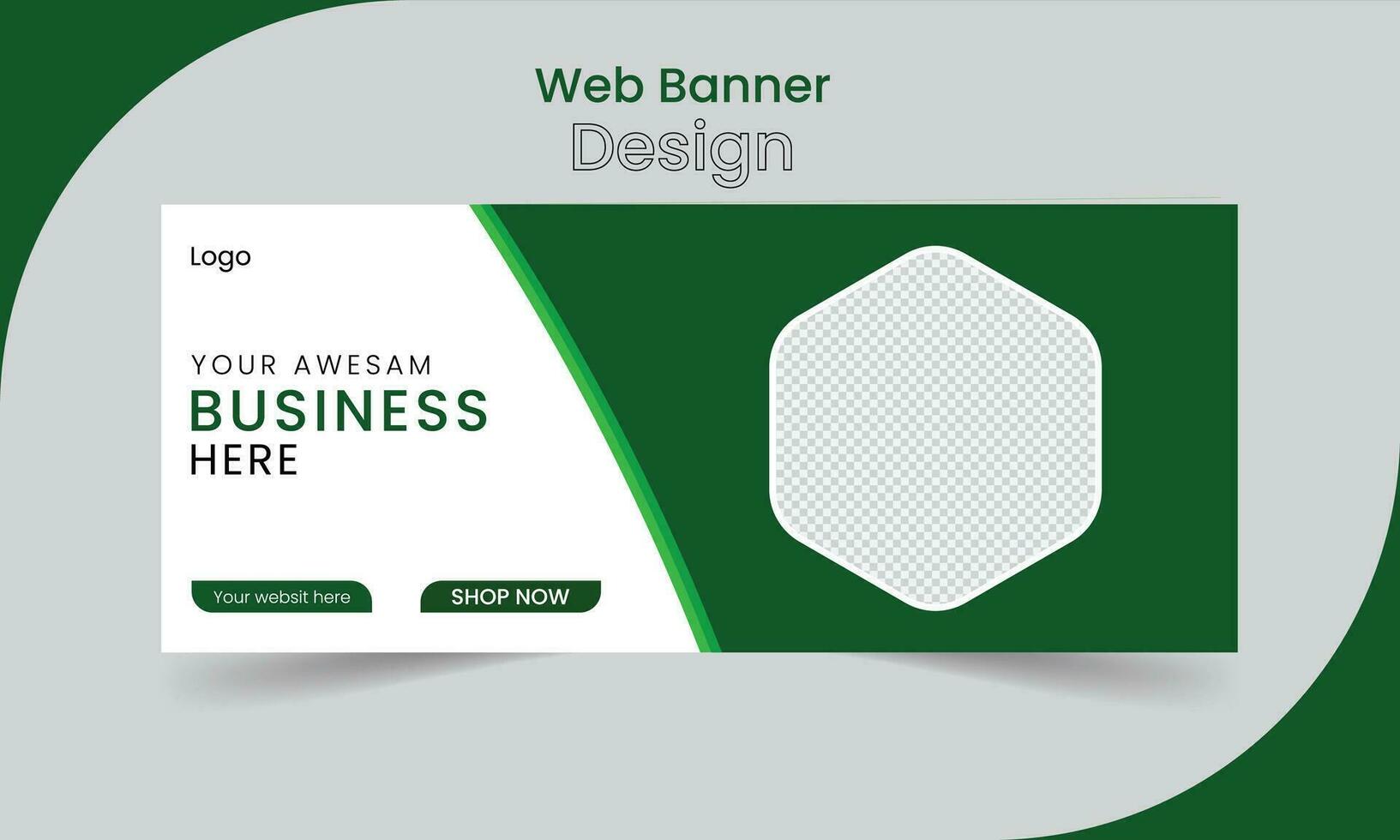 Web banner template and social media post banner template vector