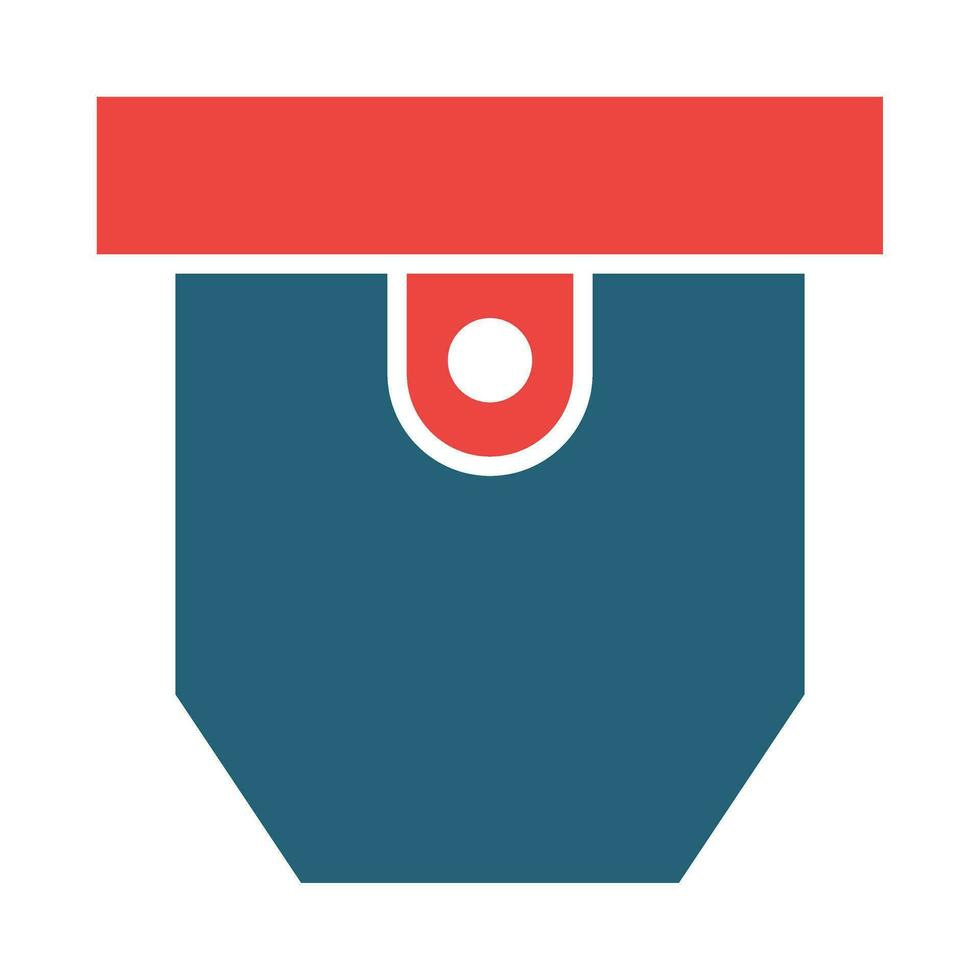 Pocket Glyph Two Color Icon Design vector