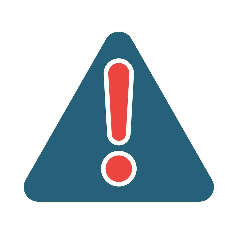 Alert Glyph Two Color Icon Design vector