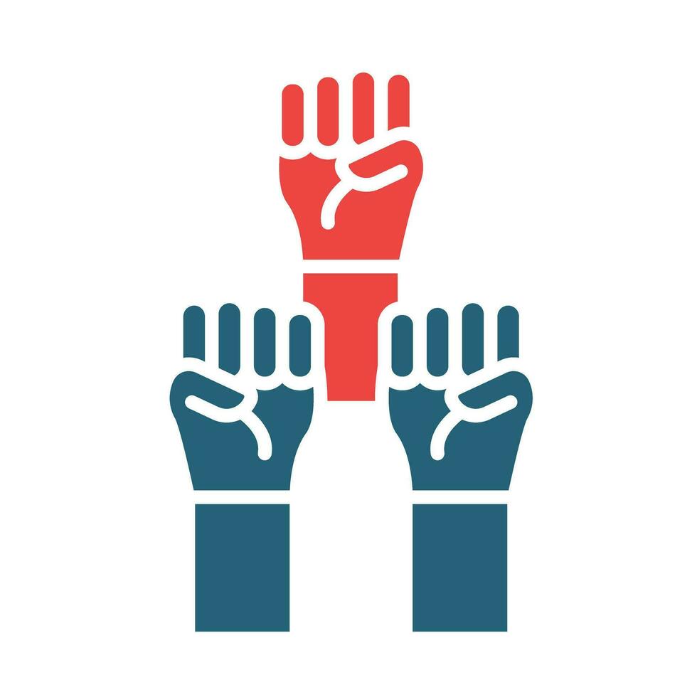 Protest Glyph Two Color Icon Design vector