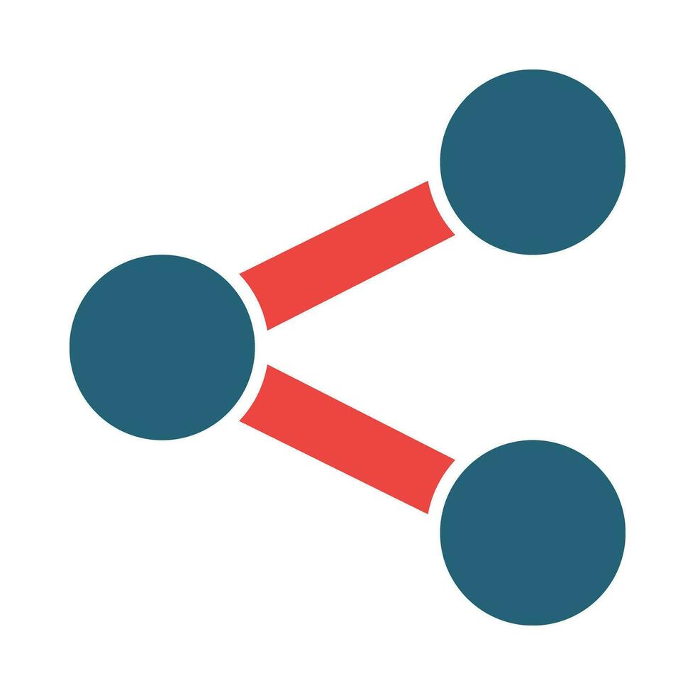 Sharing Glyph Two Color Icon Design vector