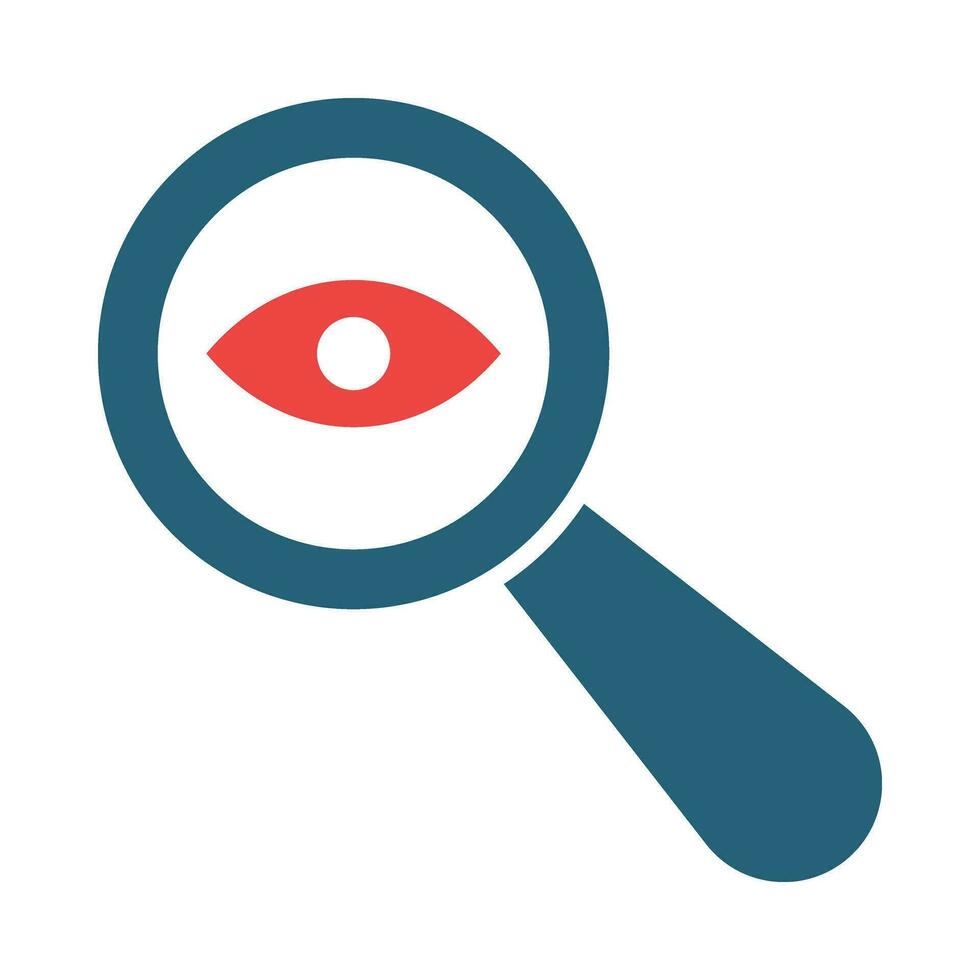 Observation Glyph Two Color Icon Design vector