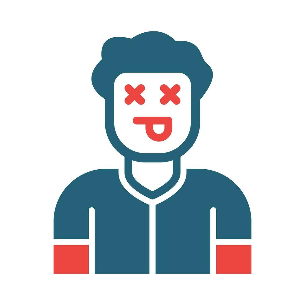 Dead Glyph Two Color Icon Design vector