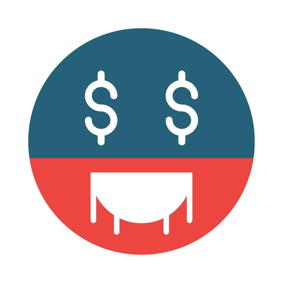 Greed Glyph Two Color Icon Design vector