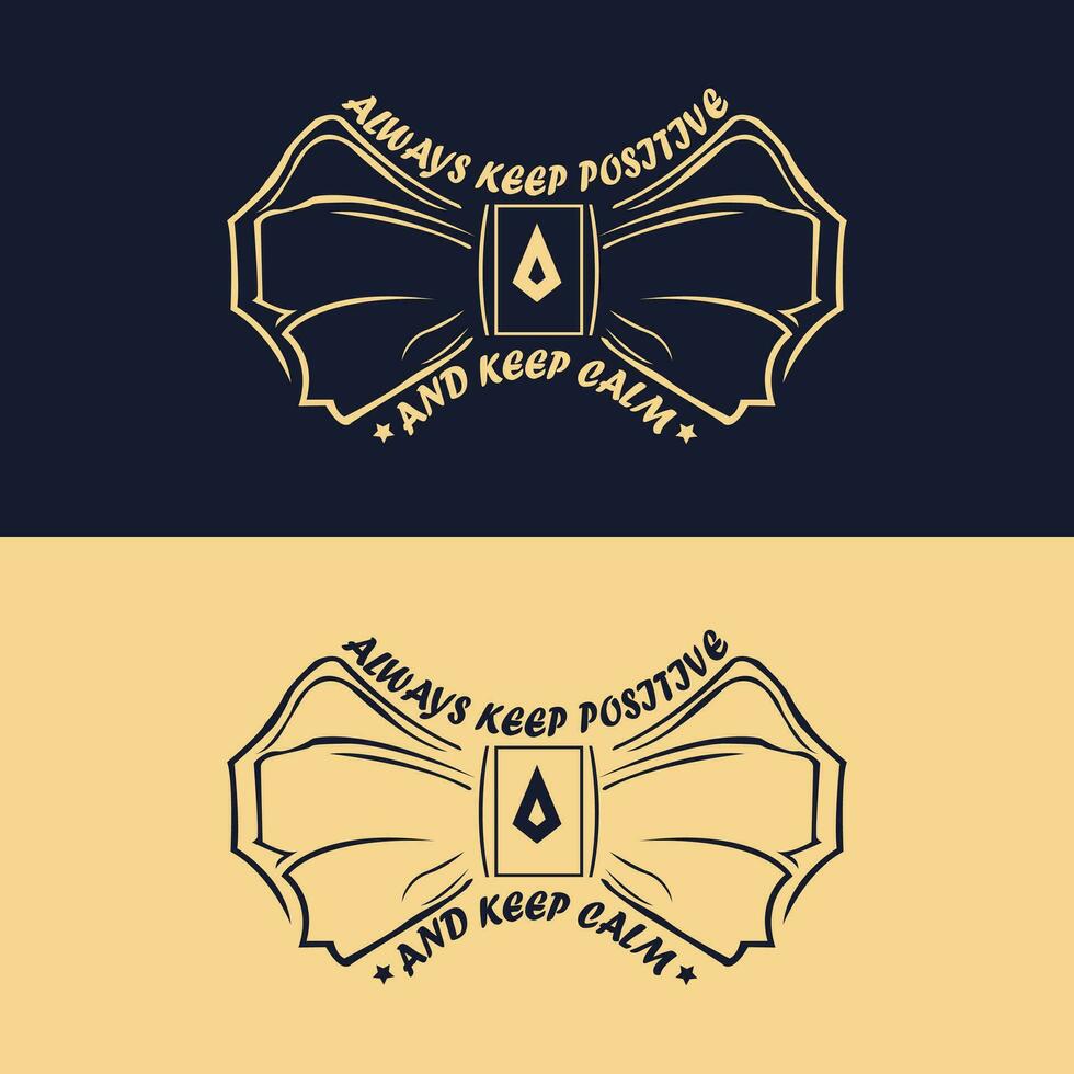 Vector always keep positive and keep calm typography for tshirt