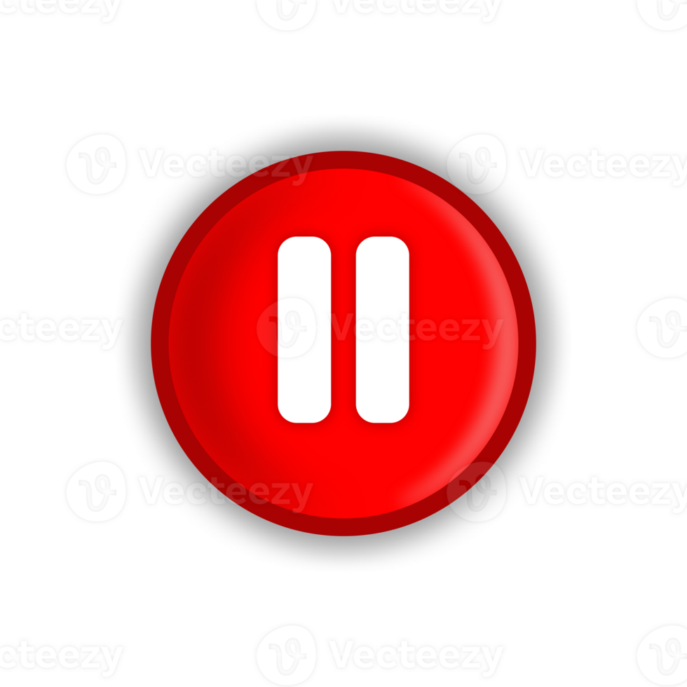 red circle pause button transparent background 35016743 PNG