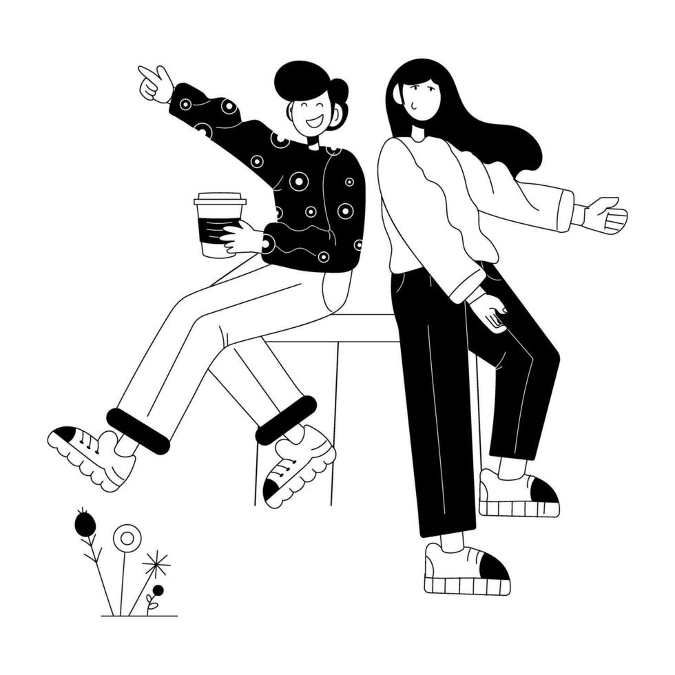 Trendy Coffee Date 35016823 Vector Art at Vecteezy