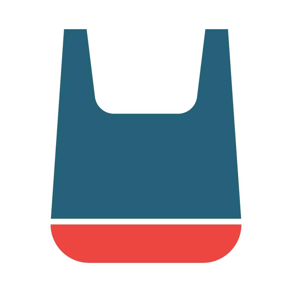 Plastic Bag Glyph Two Color Icon Design vector