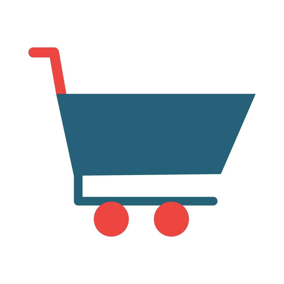 Trolley Glyph Two Color Icon Design vector