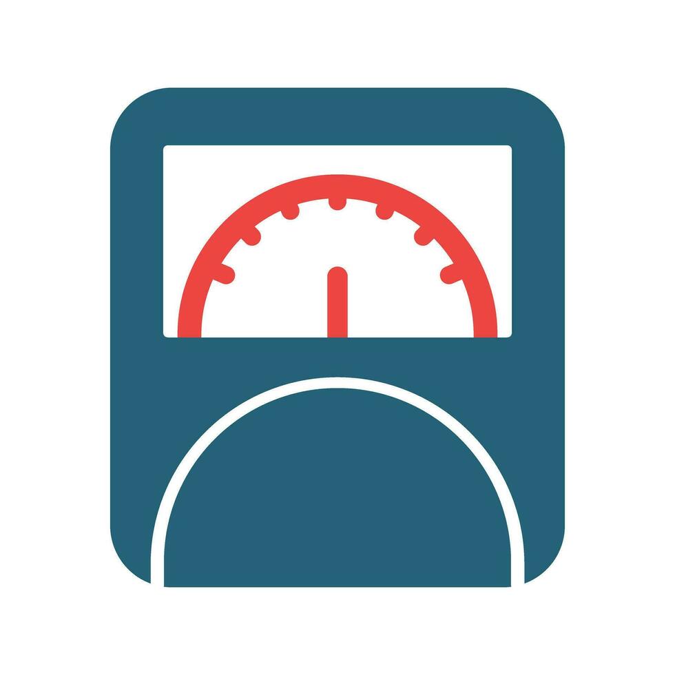 Weight Scale Glyph Two Color Icon Design vector