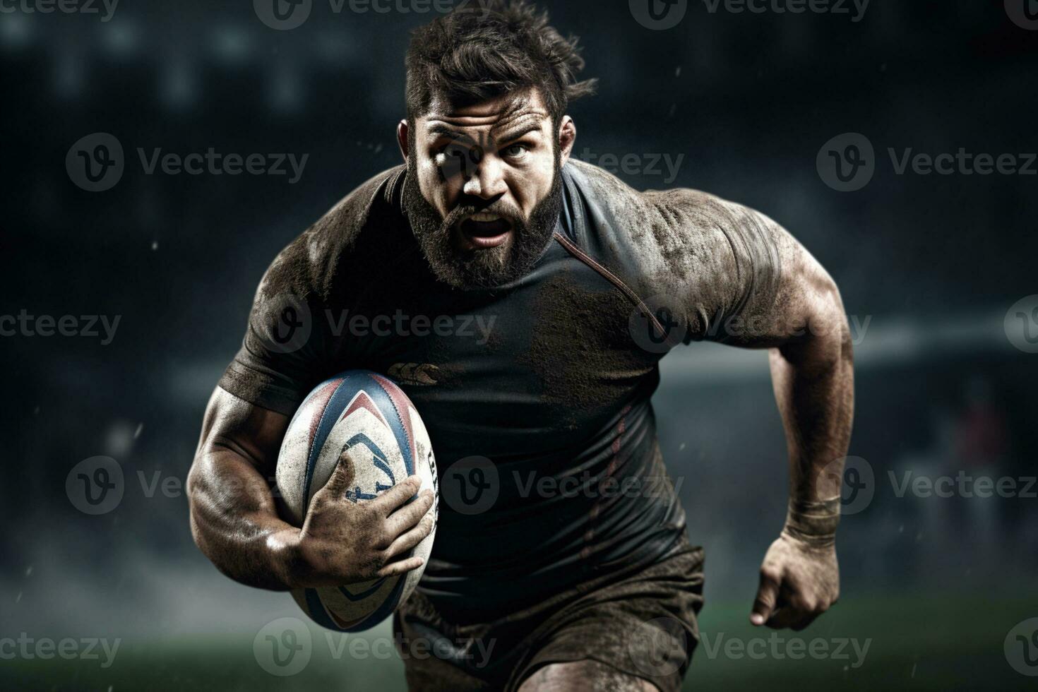 AI generated Rugby Player Background photo