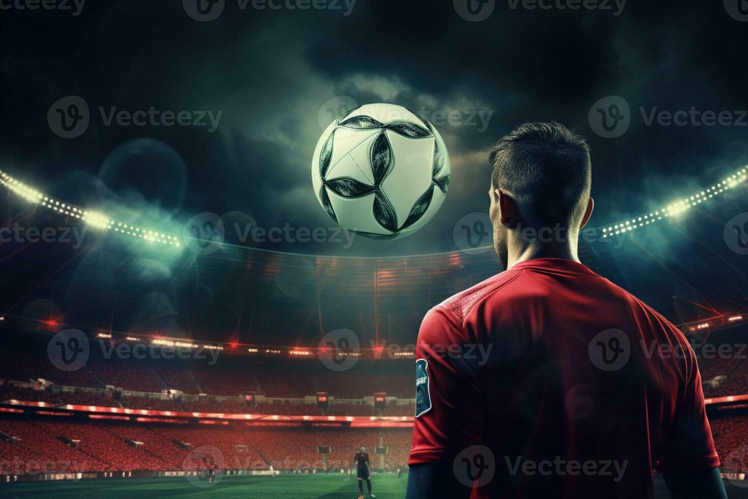 AI generated Football Player Background photo