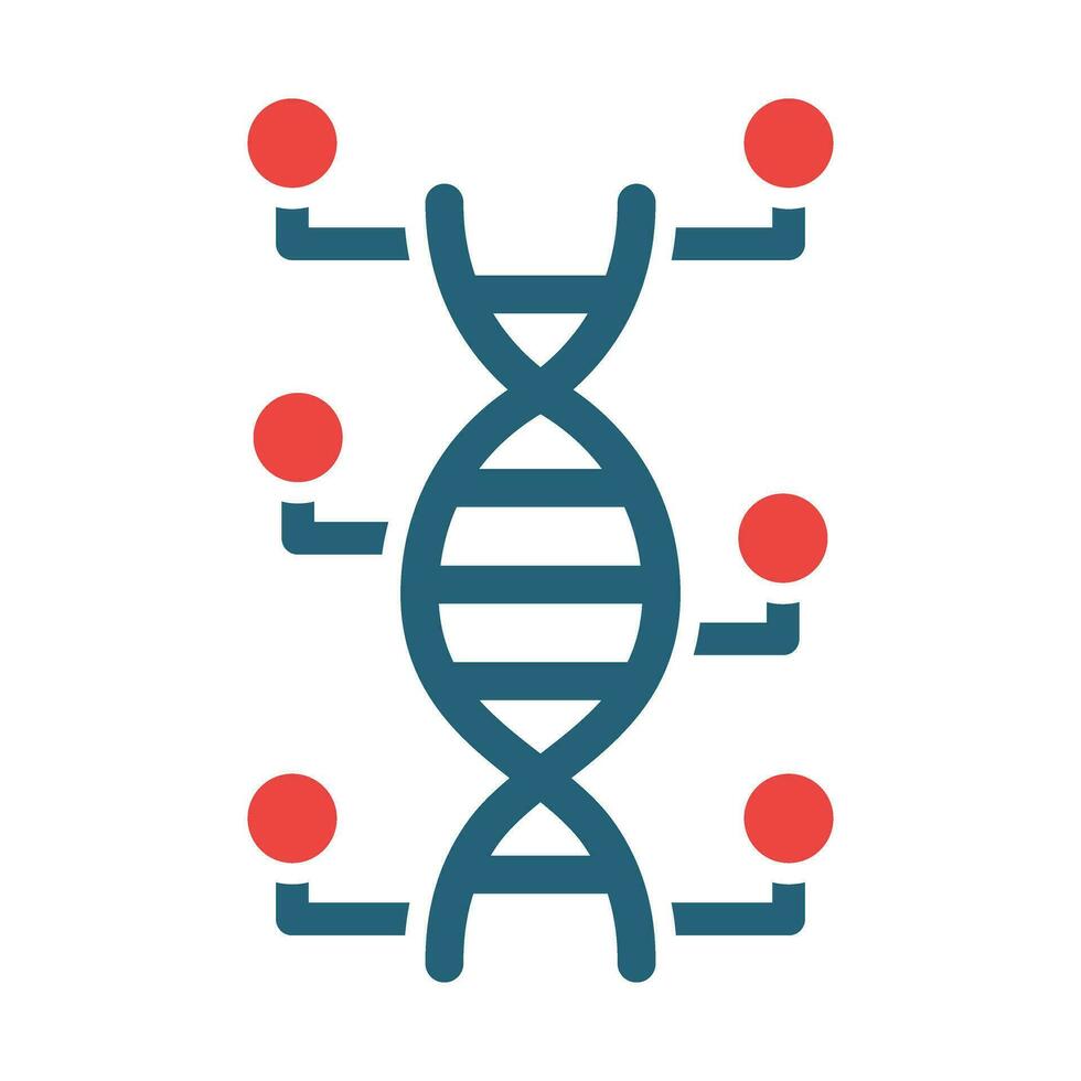 Genetic Modification Glyph Two Color Icon Design vector