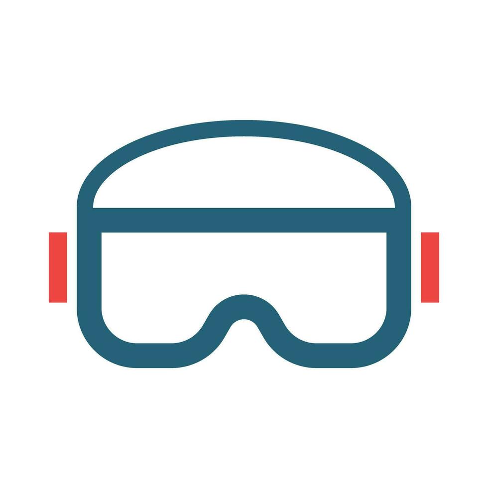 Vr Glasses Glyph Two Color Icon Design vector