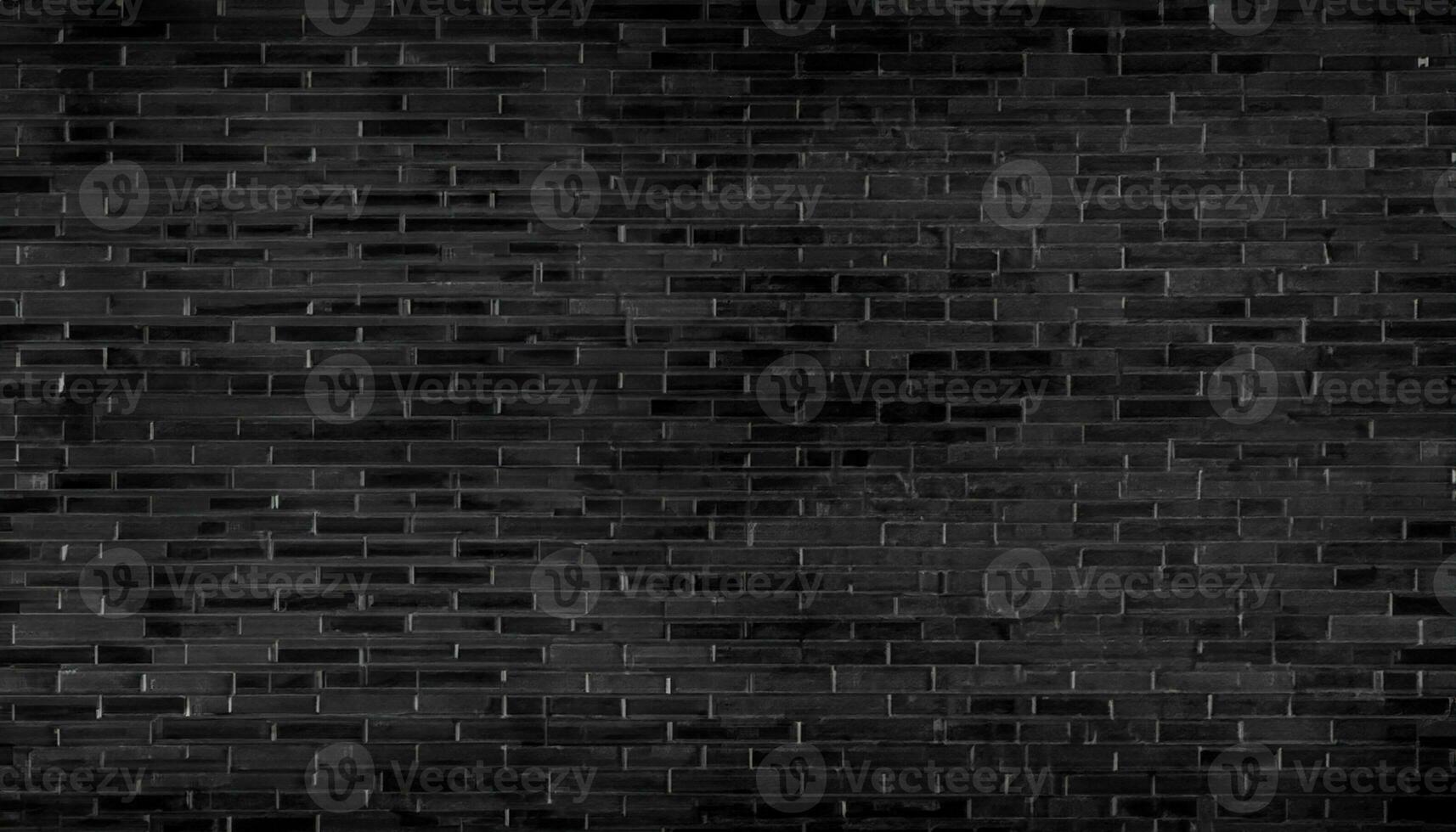 Abstract black brick wall pattern background and black backdrop, Blank copy space. photo