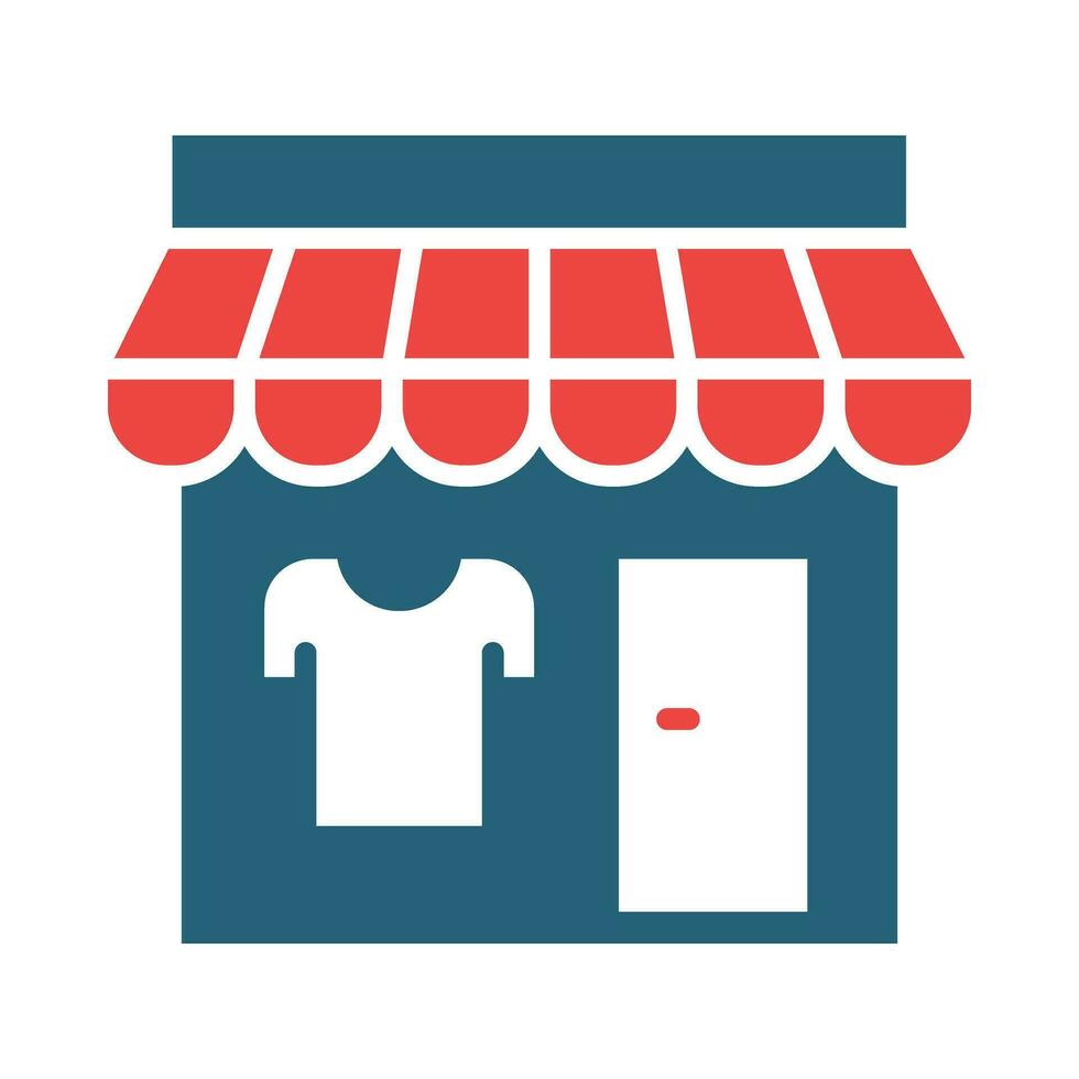 Laundry Shop Glyph Two Color Icon Design vector