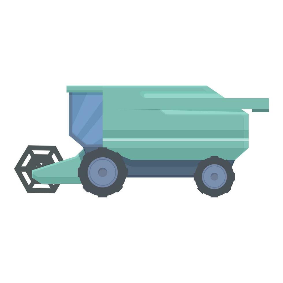 Combine harvester corn field icon cartoon vector. Farm vehicle vector