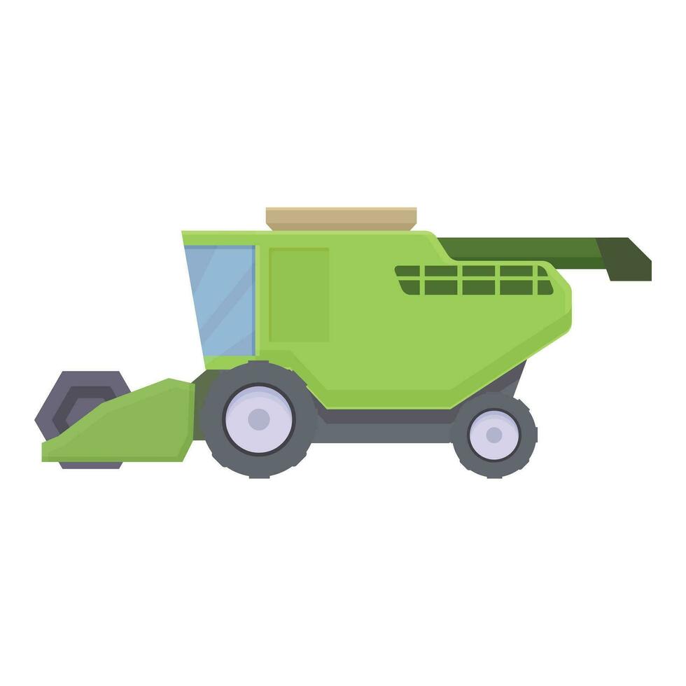 Combine harvester agriculture icon cartoon vector. Machine heavy vector