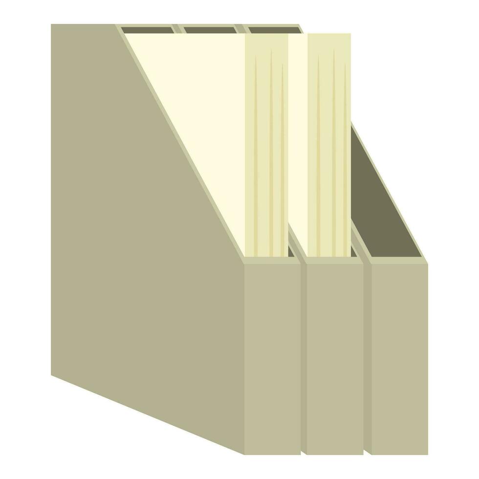 Ream paper tray icon cartoon vector. Send cabinet shelf vector
