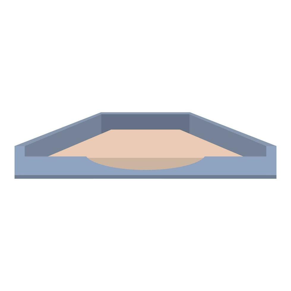 Paper tray icon cartoon vector. Office rack vector