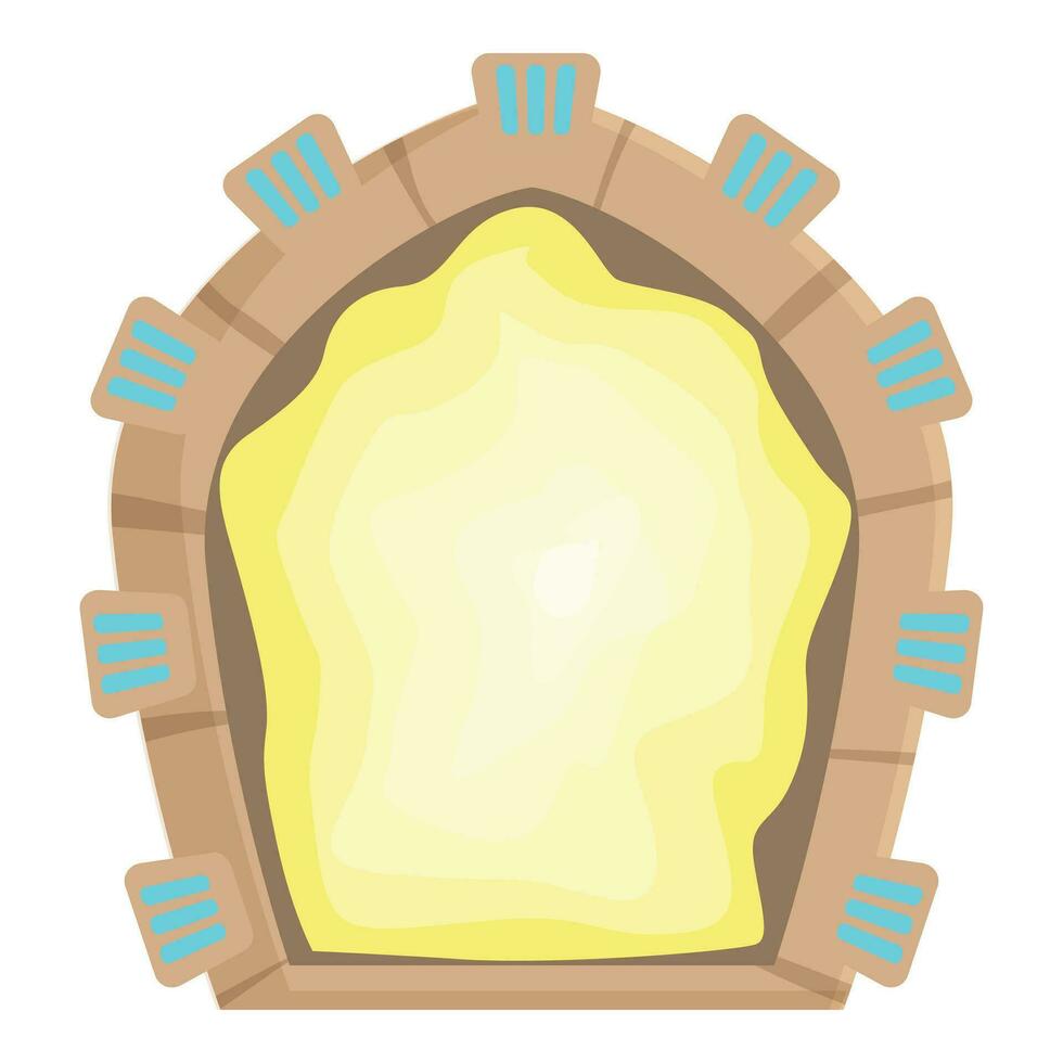 Digital portal icon cartoon vector. Fantasy gate vector