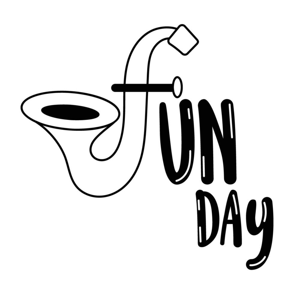 Trendy Fun Day vector