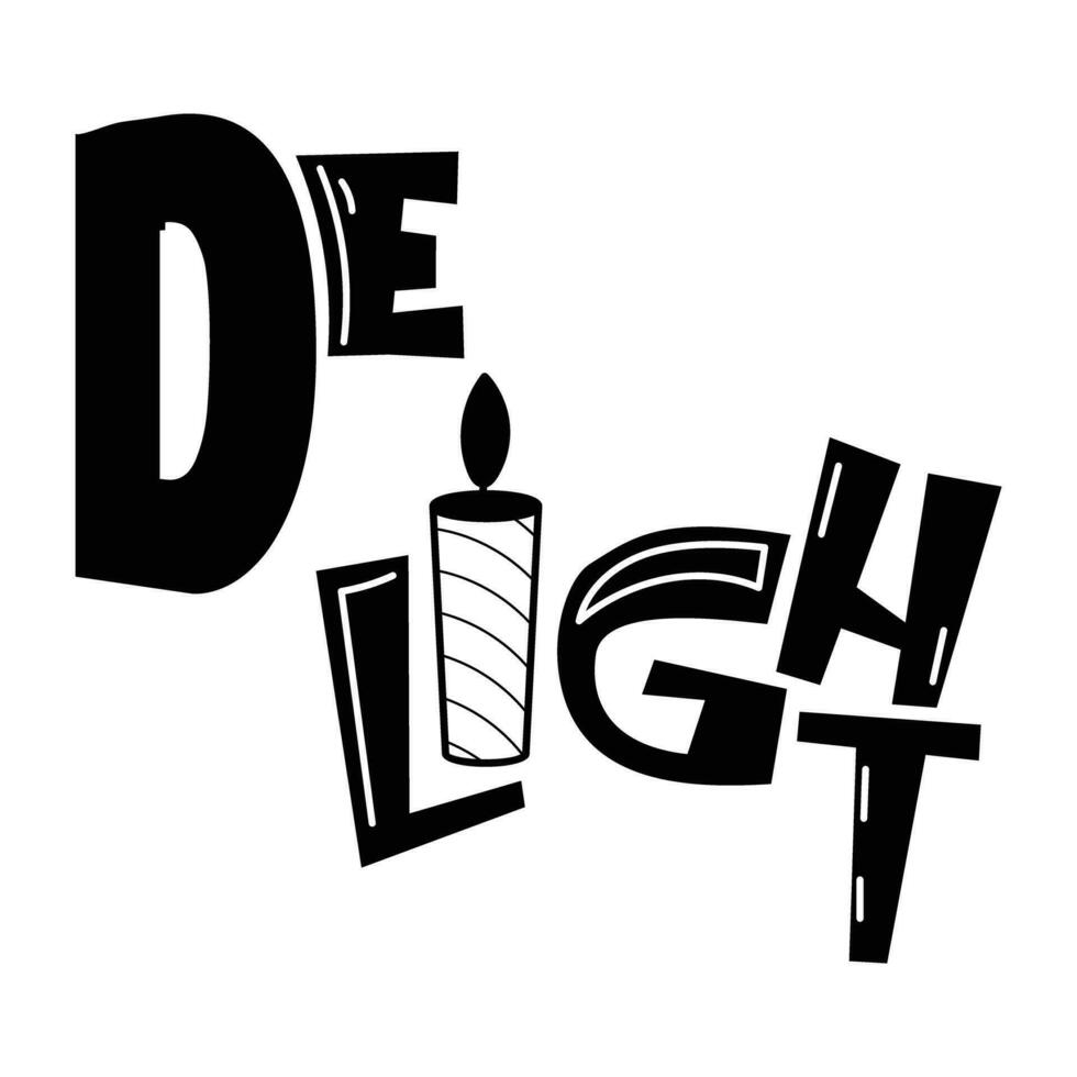 Trendy Delight Candle vector