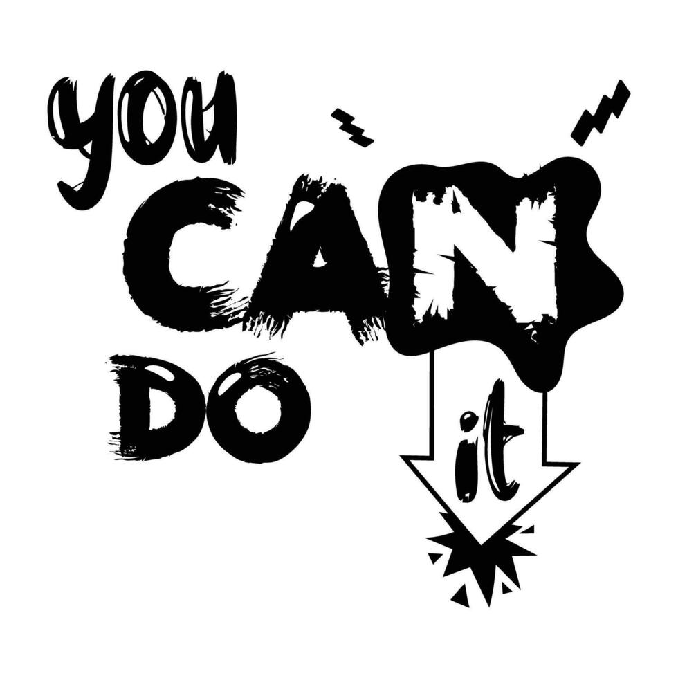 You Can Do It vector
