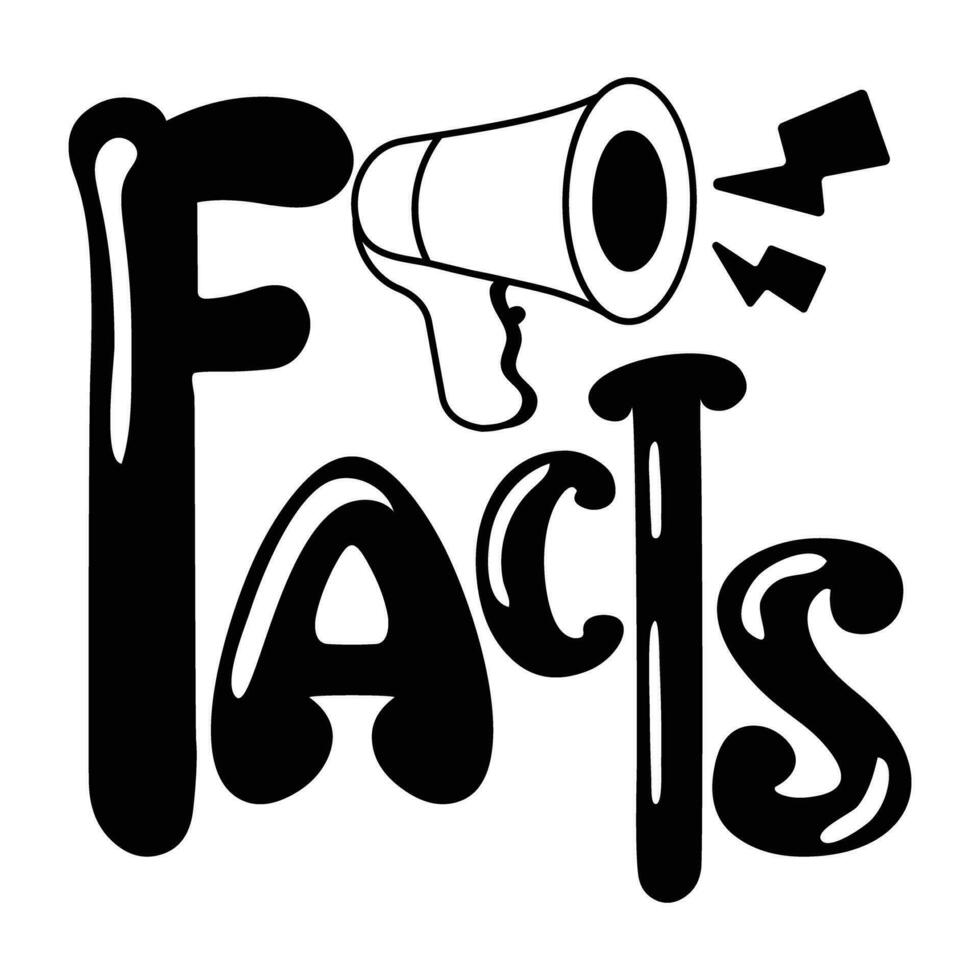 Trendy Announcing Facts vector
