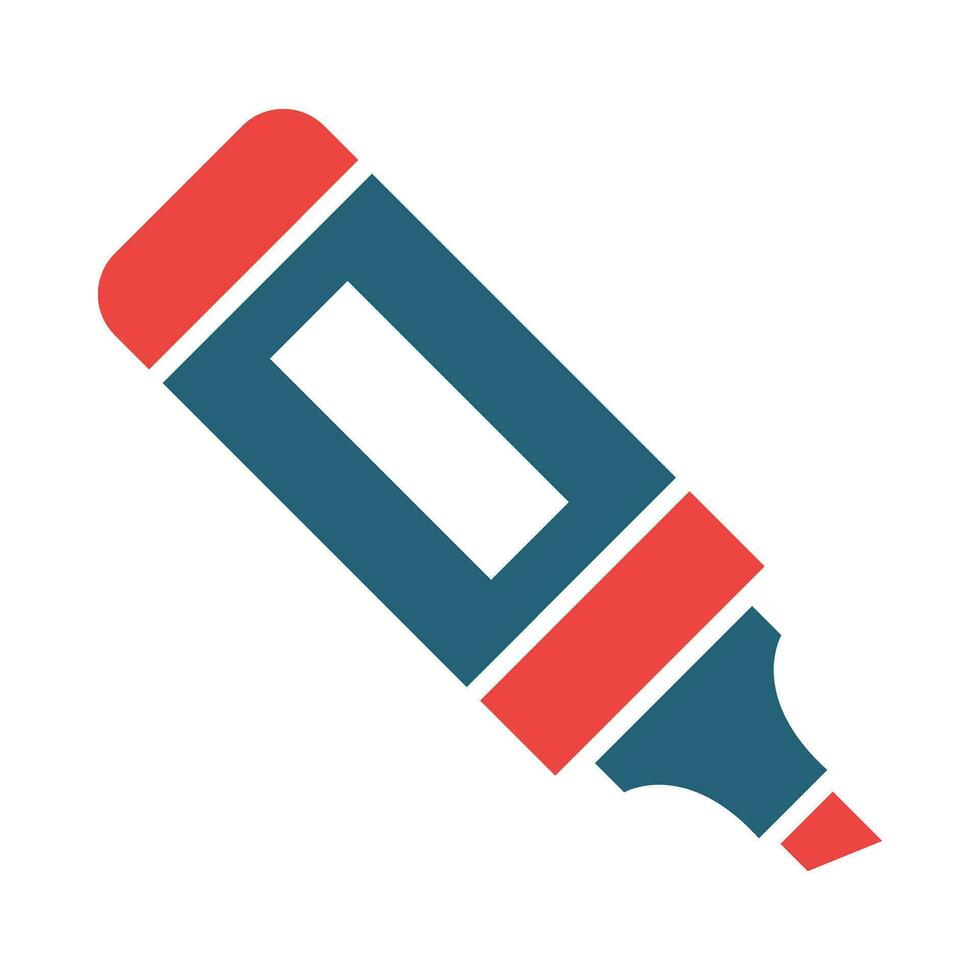 Highlighter Glyph Two Color Icon Design vector