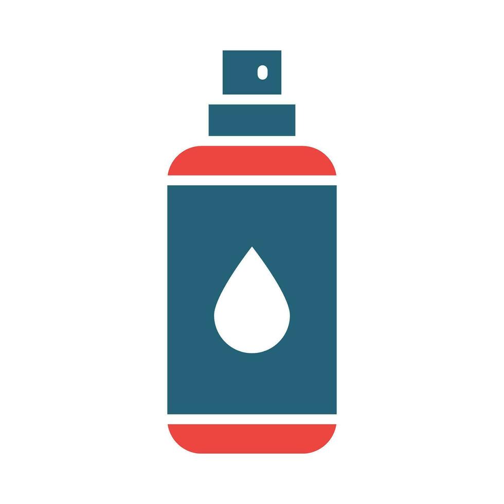 Spray Glyph Two Color Icon Design vector