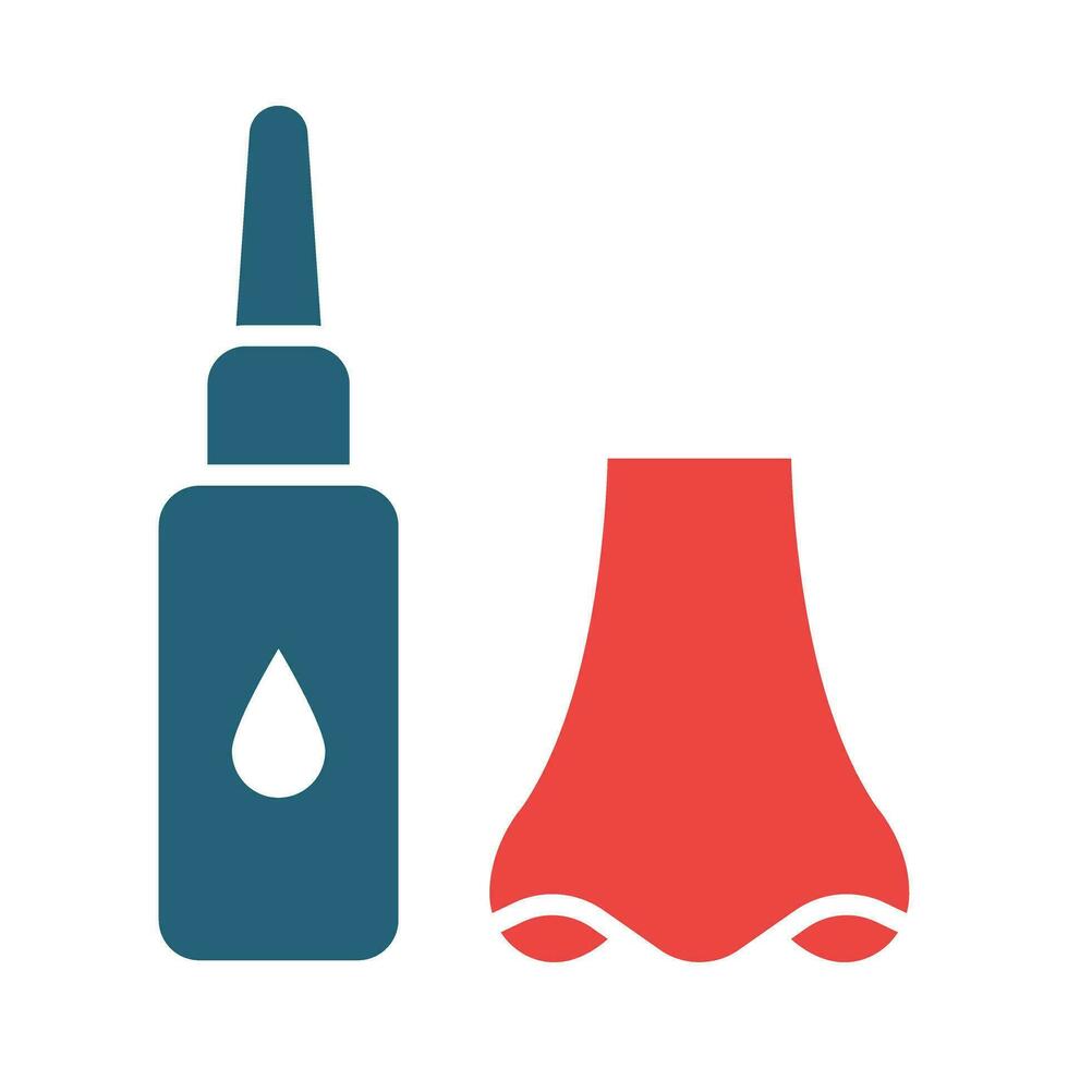 Nasal Glyph Two Color Icon Design vector