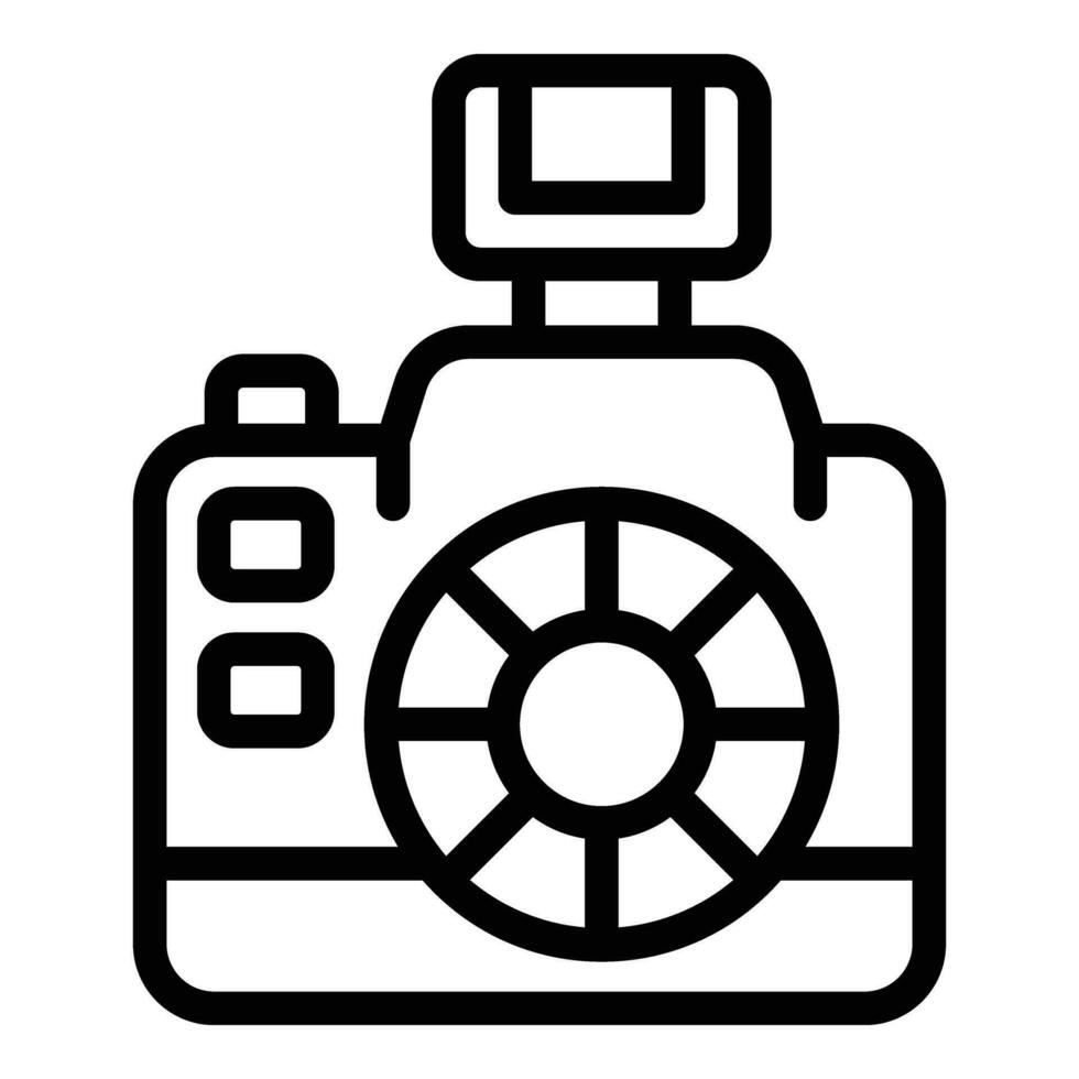 Photo camera gadget icon outline vector. Capturing images apparatus vector