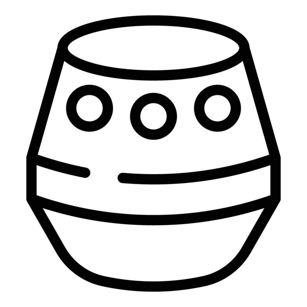 Musical virtual assistant icon outline vector. Voice smart speaker gadget vector