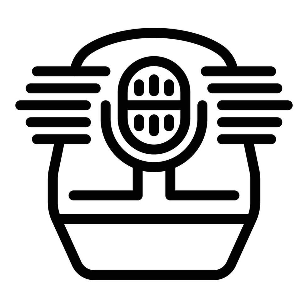 Intelligent hub speaker icon outline vector. Smart virtual assistant vector