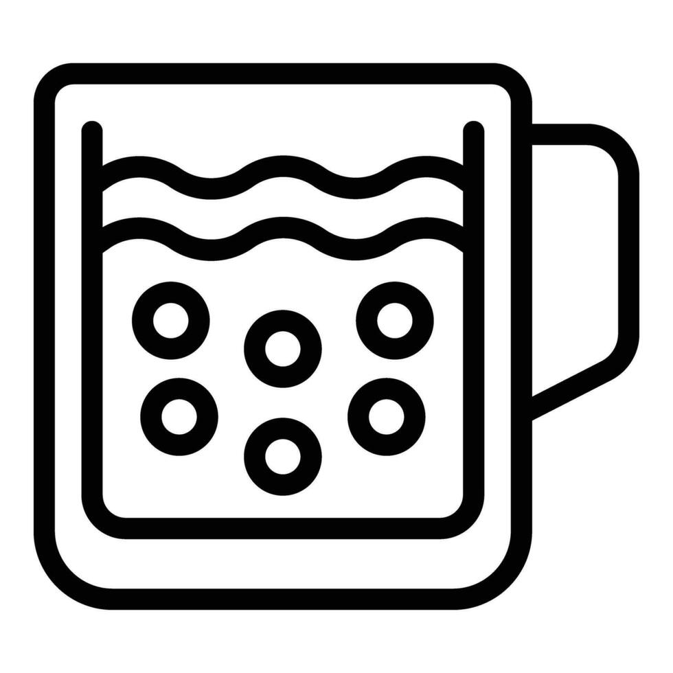 Bubble tea container icon outline vector. Tapioca pearls tea vector