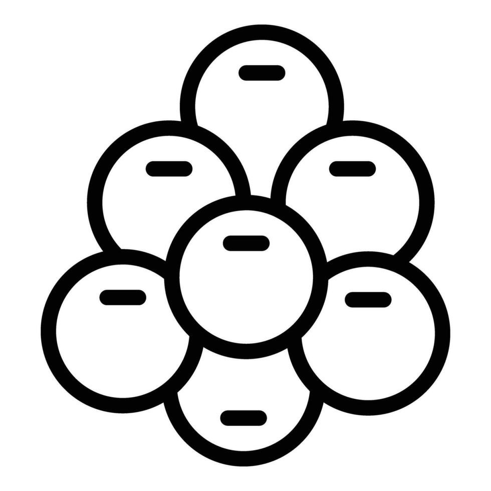 Chewy bubbles texture icon outline vector. Asian tapioca pearls vector
