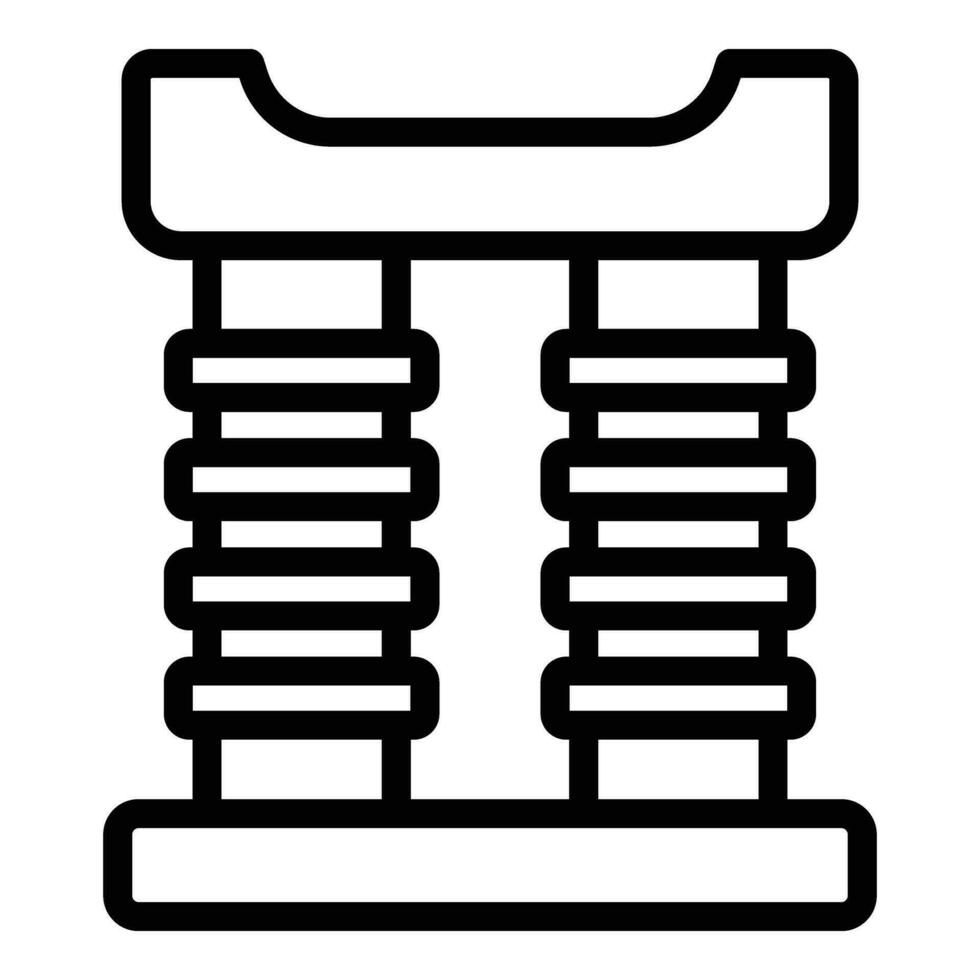 Cat scratcher tower icon outline vector. Amusement kitten tool vector