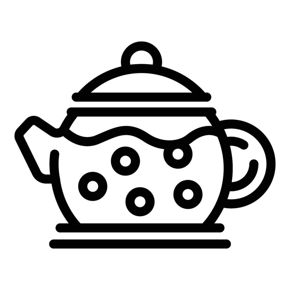 Bubble teapot icon outline vector. Iced tea kettle vector