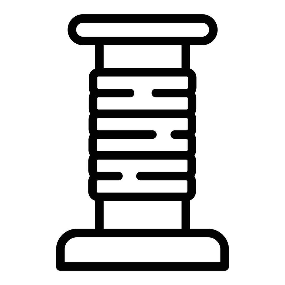 Sisal scratching post icon outline vector. Feline clawing scratcher vector