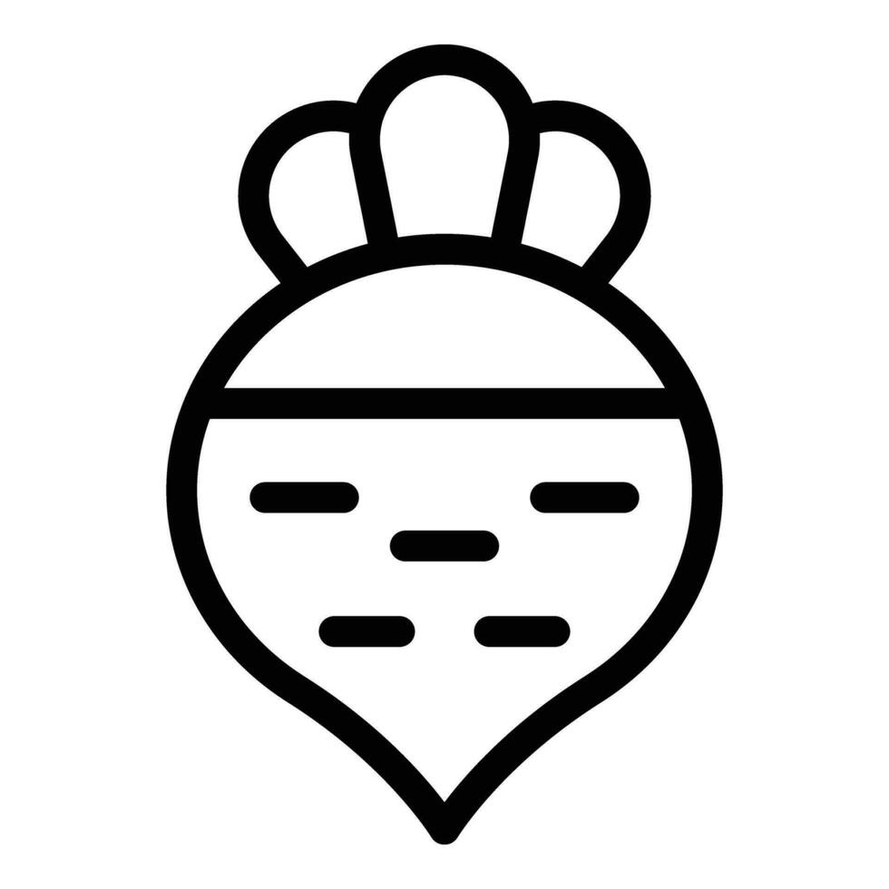 Turnip product icon outline vector. Farmland garden crop vector