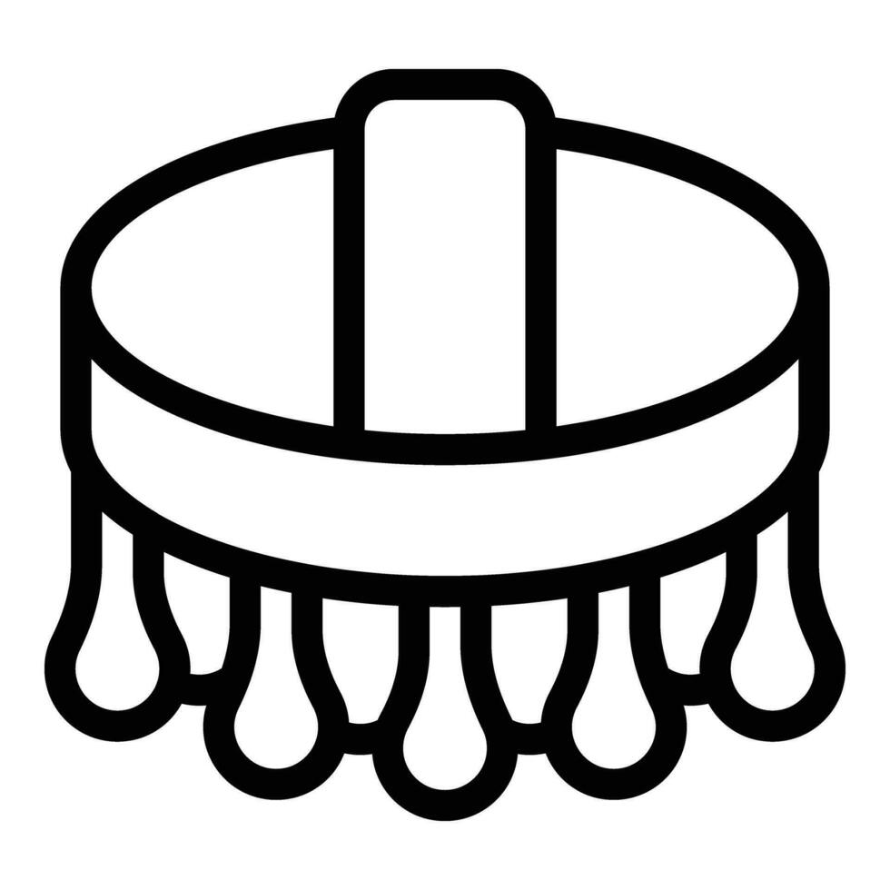 Bath scrubbing brush icon outline vector. Body skincare routine vector