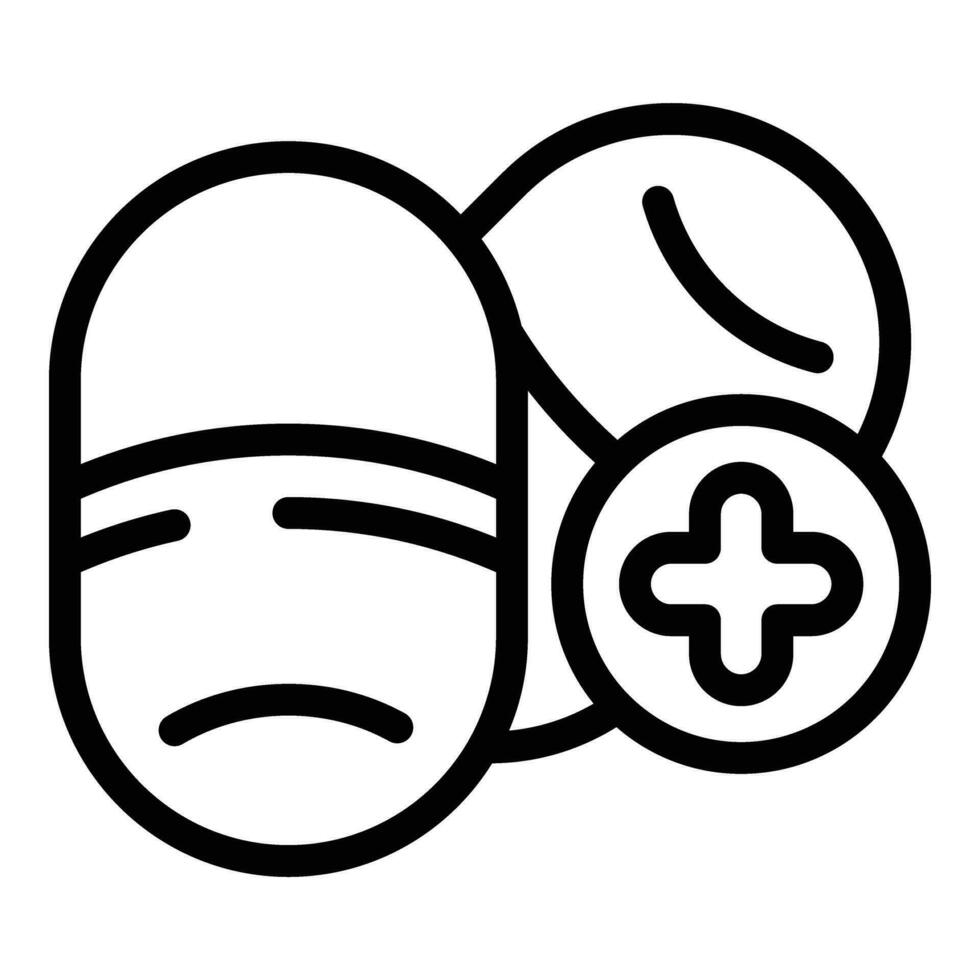 Aid case drug icon outline vector. Clinic help remedy vector