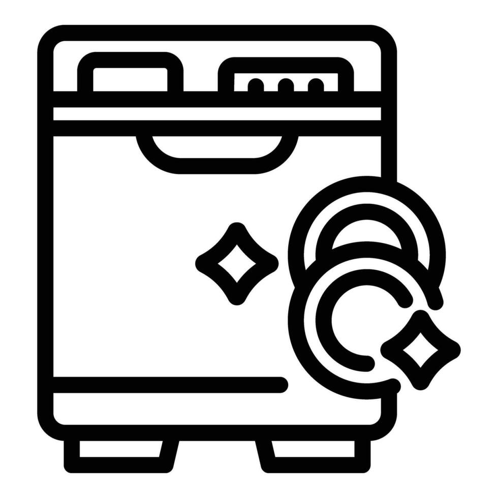 Pods for dishwasher icon outline vector. Soaping gel tablets vector