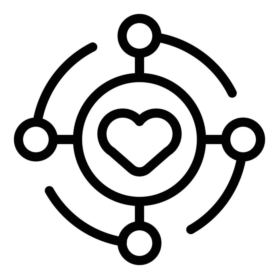 Love integrity icon outline vector. Scale balance work vector