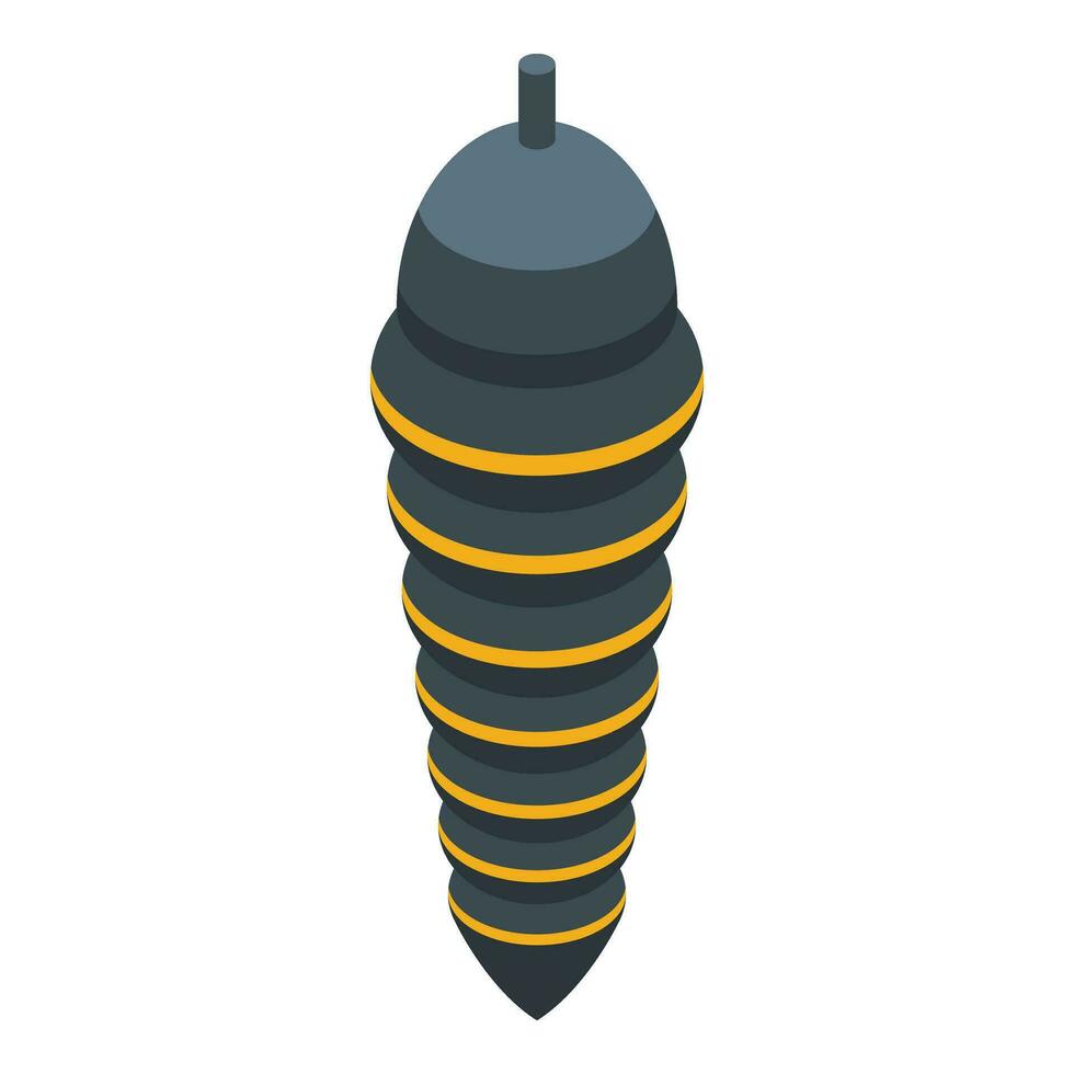 Black worm cocoon icon isometric vector. Evolution insect vector