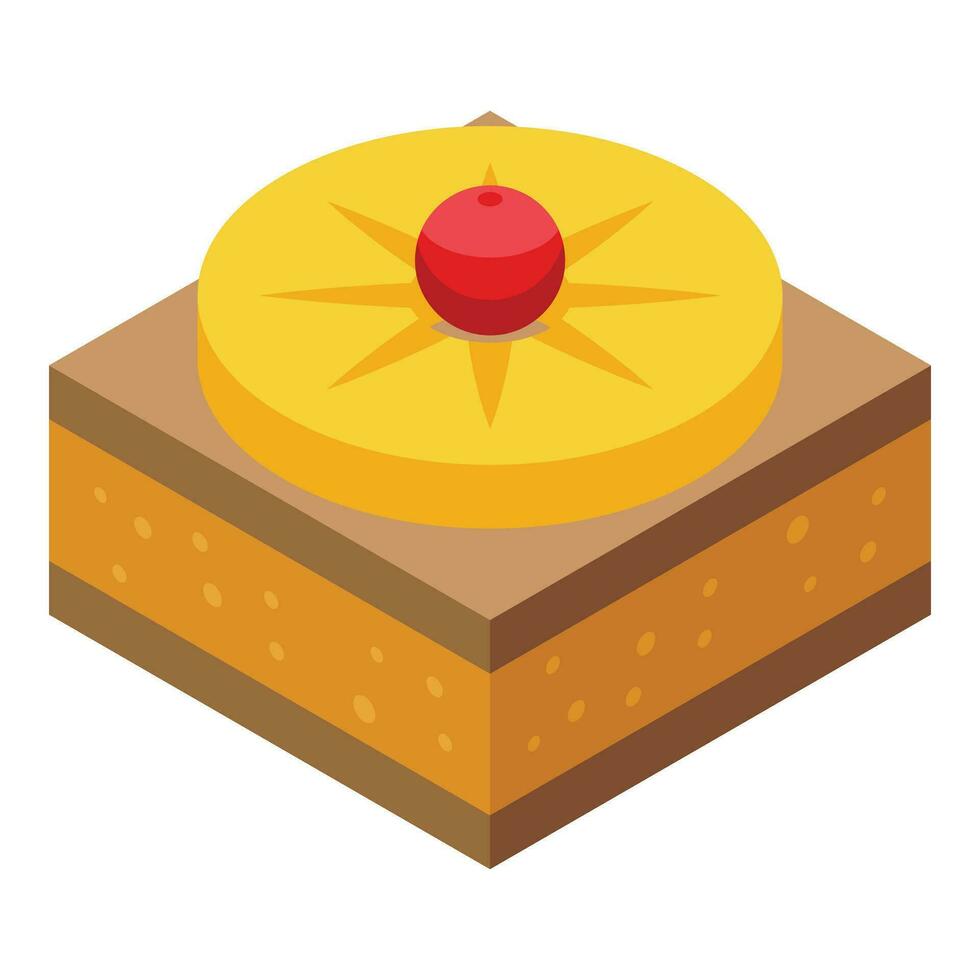 Cake traditional confection icon isometric vector. Bakery cuisine vector