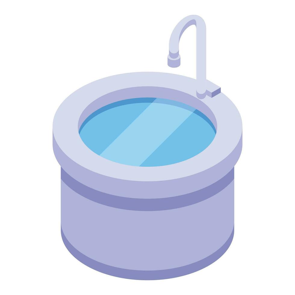 Sink water drinker icon isometric vector. Brush canine feline vector